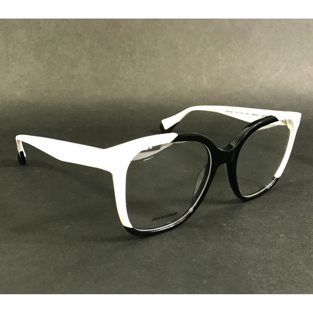 Gigi Studios Eyeglasses Frame EXTREME 6878/1 1501 White Black Full Rim 52-17-140